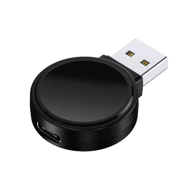 Trådløs magnetisk oplader med USB-C-stik til Apple Watch - Sort