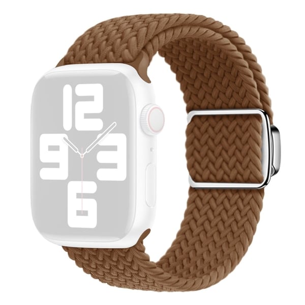 Apple Watch Series 9 45 mm / Ultra 2 flettet nylonrem - Brun