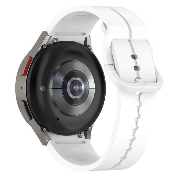 20 mm silikonrem med spor for Samsung Galaxy Watch 6 / 5 / 4 / 3 (41 mm) - Hvit