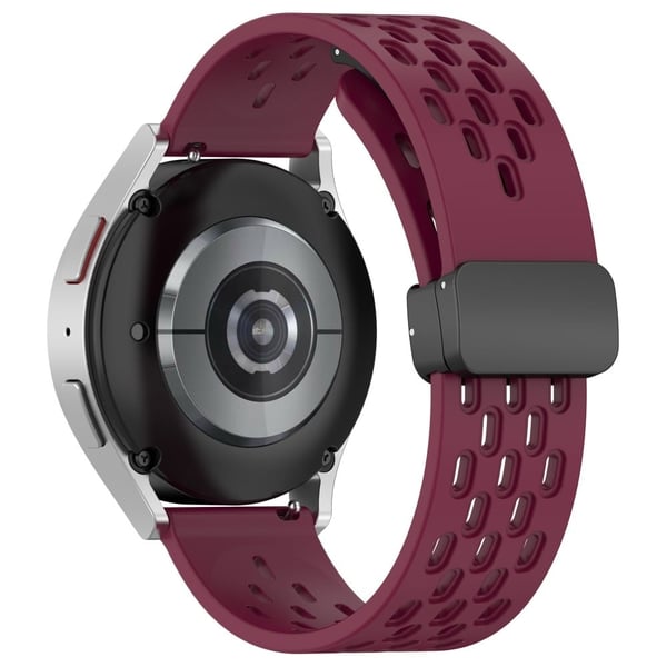 20mm silikonihihna Samsung Galaxy Watch 6 / 5 / 4 - Viininpunainen