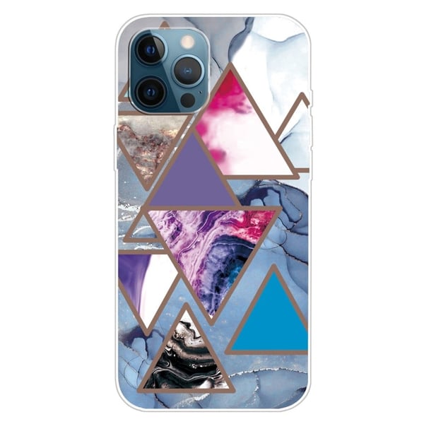 Marble iPhone 15 Pro Max Etui - Trekant Mønstre i Klinkekule