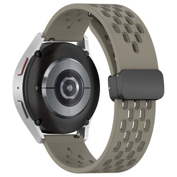 22 mm enkel silikonrem for Samsung- og Huawei-klokker - Space Grey