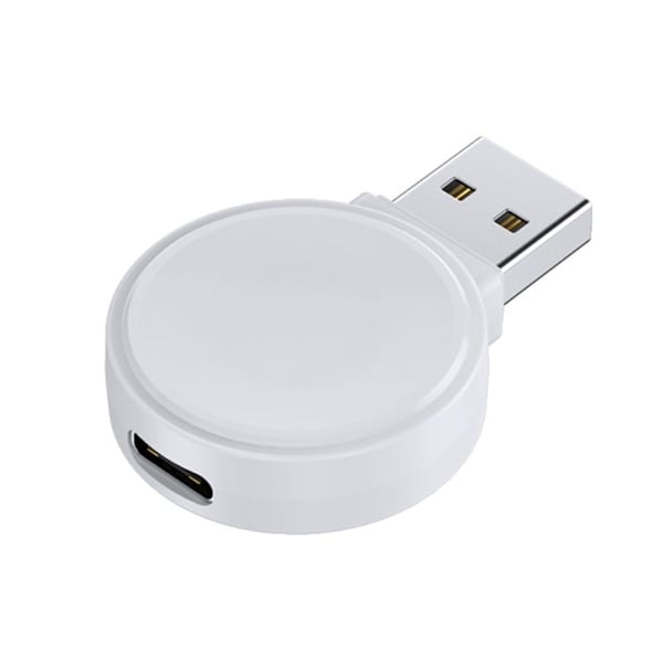 Trådløs magnetisk oplader med USB-C-stik til Apple Watch - Hvid