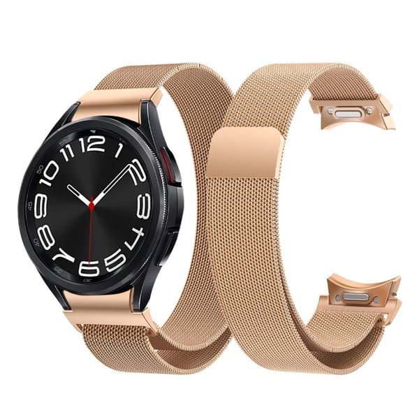 Samsung Galaxy Watch 6 / 5 / 4 milanesisk metalrem - Sølv