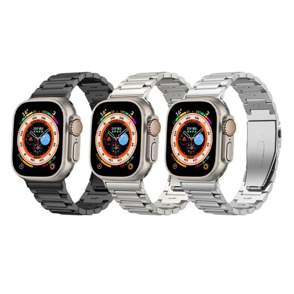 Apple Watch Series 9 45mm / Ultra 2 rem i titaniumlegering - Sort
