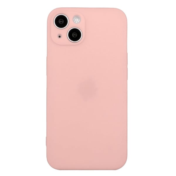 iPhone 15 Straight Edge Phone Case Drop Resistant Flexible Precise Cutout Protective Cover - Lyserød