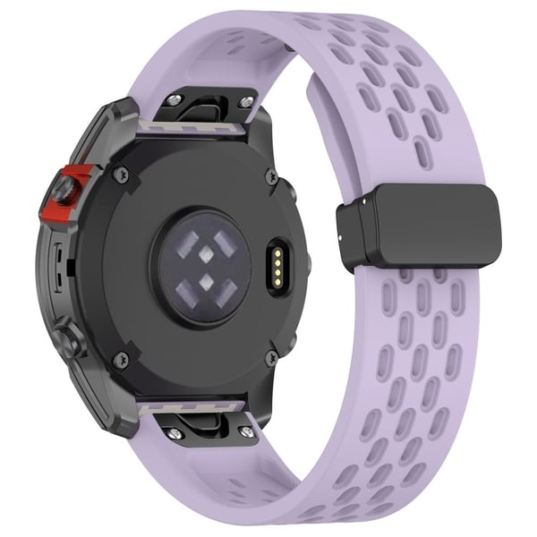 26 mm silikonrem med flere hull og spenne til Garmin Watch - Lilla