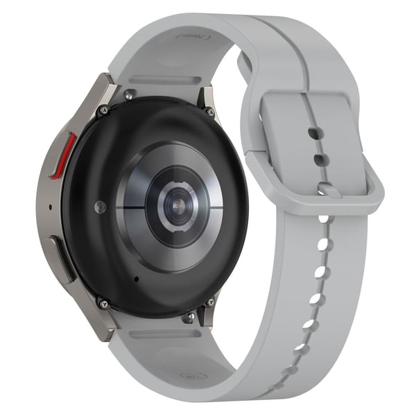 20 mm silikonrem med spor for Samsung Galaxy Watch 6 / 5 / 4 / 3 (41 mm) - Grå