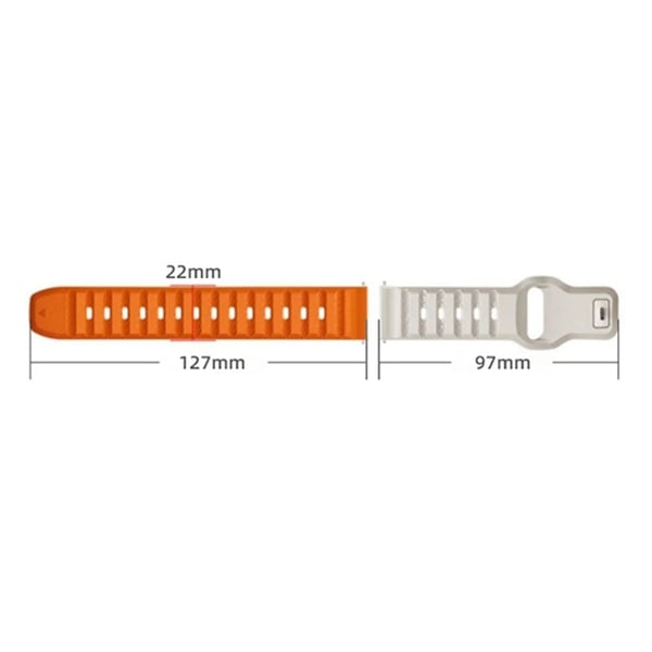 22 mm universalrem med prikkstruktur - Blågrå
