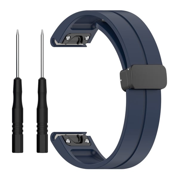 22 mm silikonrem med verktøy for Garmin Watch - Midnattsblå