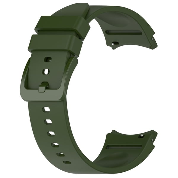 20 mm Samsung Galaxy Watch 6 / 6 Classic / 4 / 4 Classic silikonrem - Militærgrønn