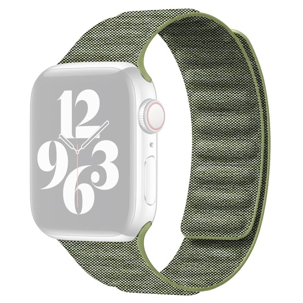 Apple Watch Series 9 41 mm rem i denimstoff - Grønn