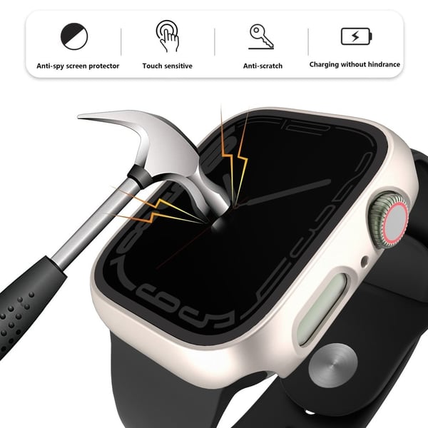 Apple Watch SE 2022 (40mm) / SE / 6 / 5 integreret cover med hærdet glas - Hvid