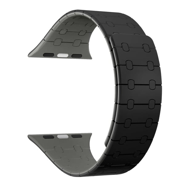 Apple Watch Series 9 41 mm silikonrem - Svart + Grå