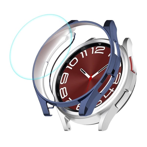 HAT PRINCE Samsung Galaxy Watch 6 Classic (47 mm) galvanisert deksel med herdet glass - Mørkeblå