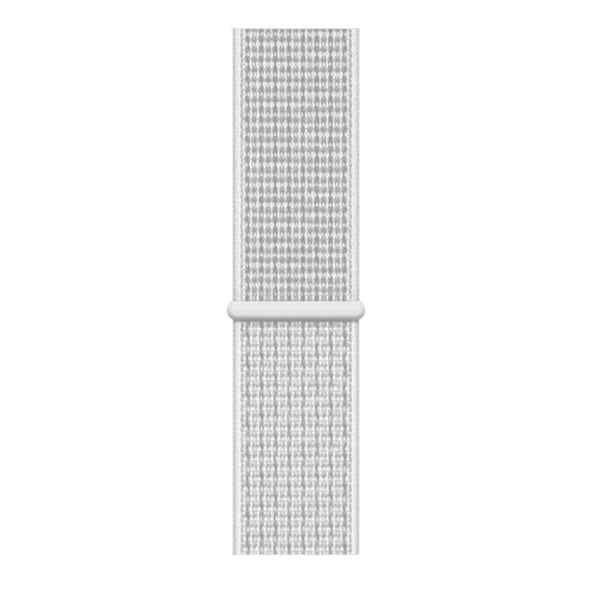 Apple Watch Series 5 40 mm ensfarget nylonarmbånd - Reflekterende Hvit