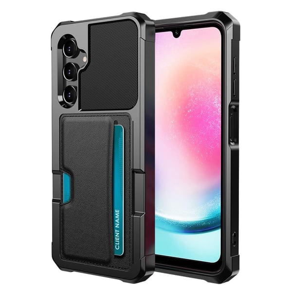 PU lærbelagt anti-fall-etui med kortspor for Samsung Galaxy A24 4G / A25 5G