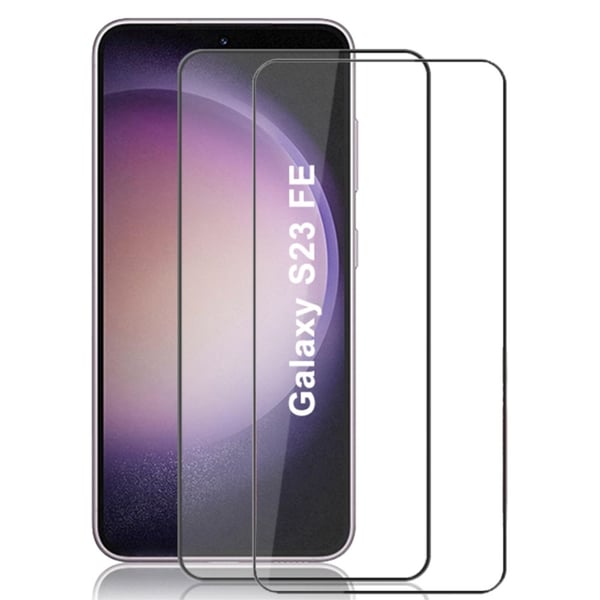 2 stk AMORUS ekstra sterk skjermbeskytter i glass til Samsung Galaxy S23 FE