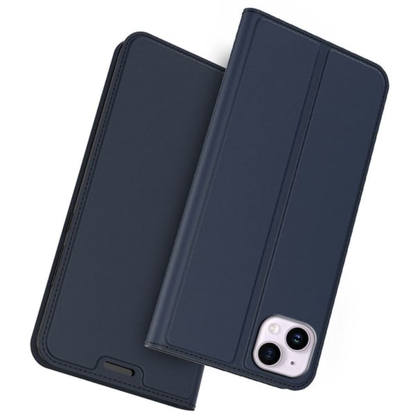 Lompakko Nahkakotelo For iPhone 15 - Sininen