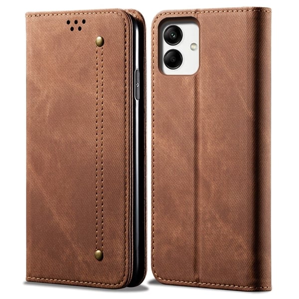 Jeans Samsung Galaxy A05 Läppäkotelo - Kahvi