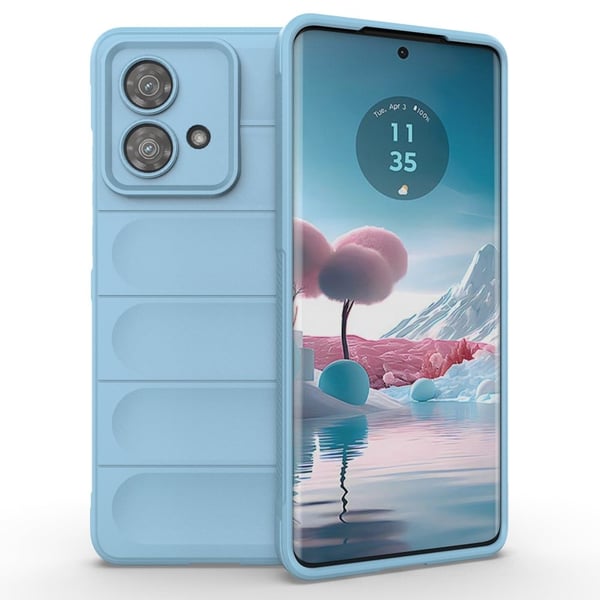 Mjukt greppformat Motorola Edge 40 Neo skal - Blå