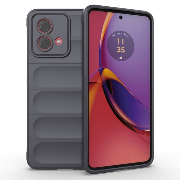 Deksel med mykt grep for Motorola Moto G84 - Mørkegrå