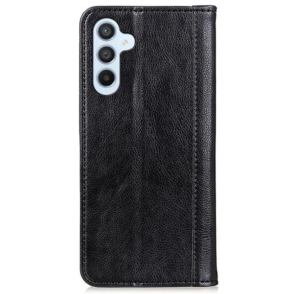 Samsung Galaxy S24 Plus ægte læderetui med magnetisk lukning - Sort