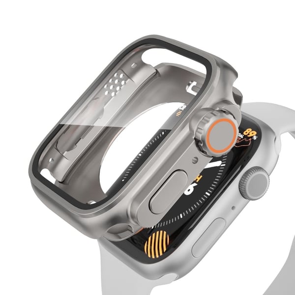 Vanntett heldeksel for Apple Watch Series 9/8/7 45 mm - Titan Gull