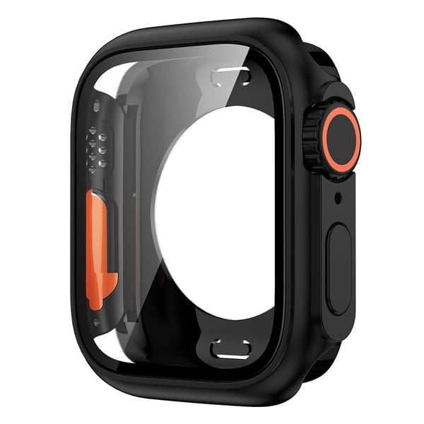 Apple Watch-etui med hærdet glasbeskyttelse - Sort