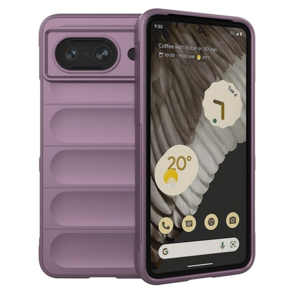 Mjukt greppformat Google Pixel 8 skal - Lila