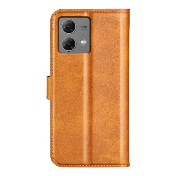 Læretui med Lommebok til Motorola Moto G84 - Gul
