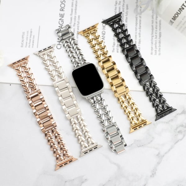 Hjerte-metalarmbånd til Apple Watch Series - Stjernelys