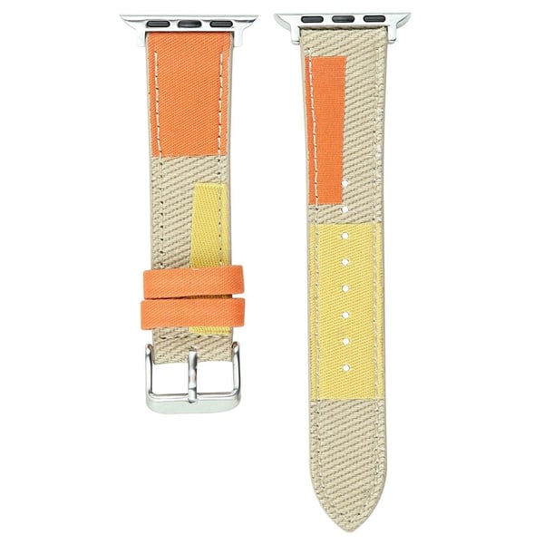 Canvas Style-klokkerem til Apple Watch Series - Oransje / Gul