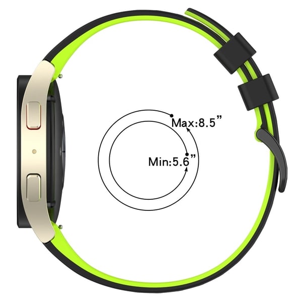 Kaksivärinen silikoninen kellonauha Samsung Galaxy Watch - Vihreä + Musta