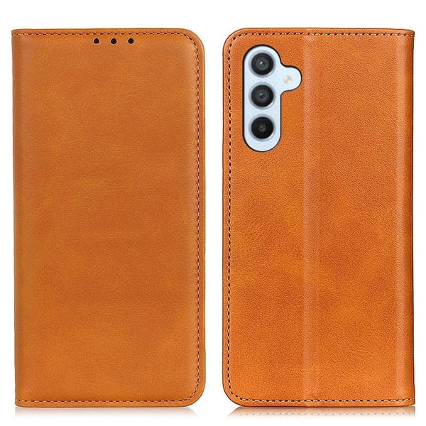 Flip Etui med Pung i Ekte Lær til Samsung Galaxy A15 - Brun