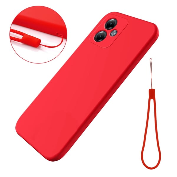 Matt flytende silikondeksel for Motorola Moto G14 - Rød