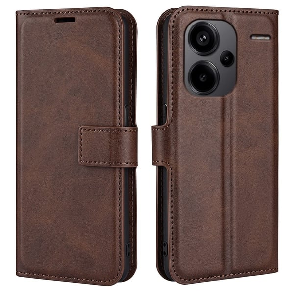 Lompakko Nahkakotelo For Xiaomi Redmi Note 13 Pro+ - Ruskea