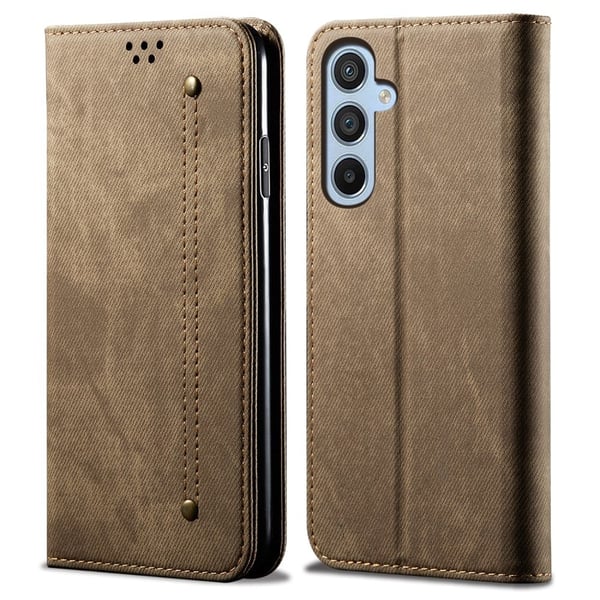 Jeans Samsung Galaxy A05s Flippetui - Khaki