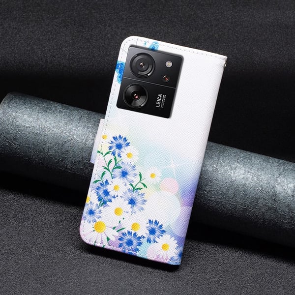 Wonderland Xiaomi 13t / 13t Pro / Redmi K60 Ultra Flippetui - Sommerfugl og Blomster