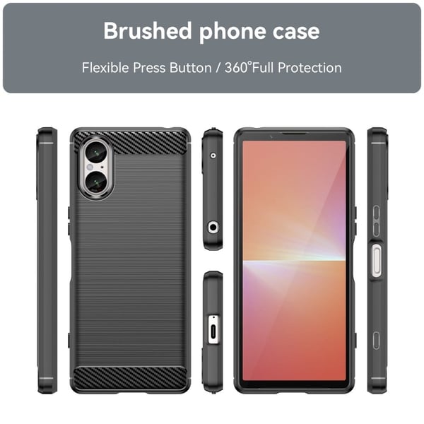 Carbon Flex Etui Sony Xperia 5 V - Sort