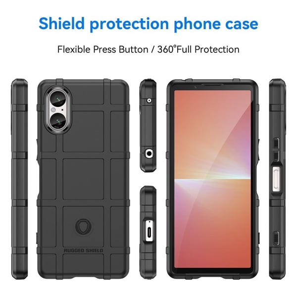 Rugged Shield Suojakotelo Sony Xperia 5 V - Musta
