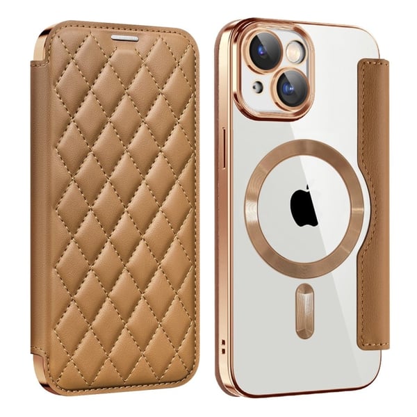 Kortholder cover til iPhone 15 - Brun