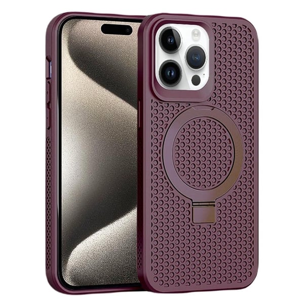 TPU-deksel - iPhone 15 Pro - Vinrød