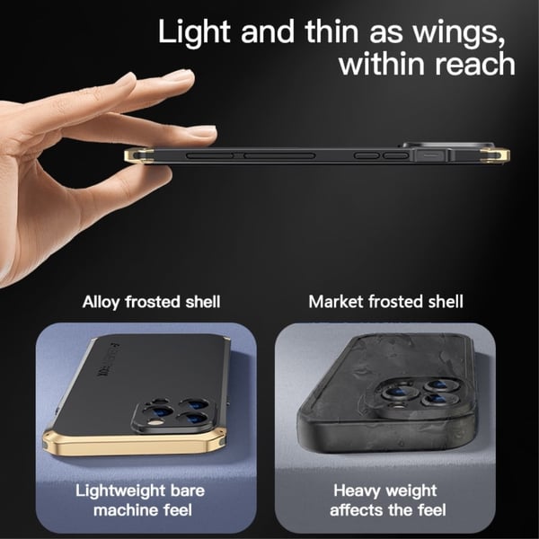 ELEMENT BOX Støtsikkert etui for iPhone 15 Pro Max - Rød / Gull