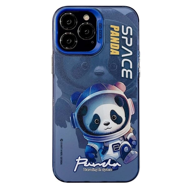 Astronaut Green Panda iPhone 15 Slim beskyttelsesveske