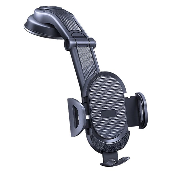 Universell sugekoppholder for biltelefon med teleskoparm og klemkraft - Svart Universell sugekoppholder for biltelefon med teleskoparm og klemkraft - Svart