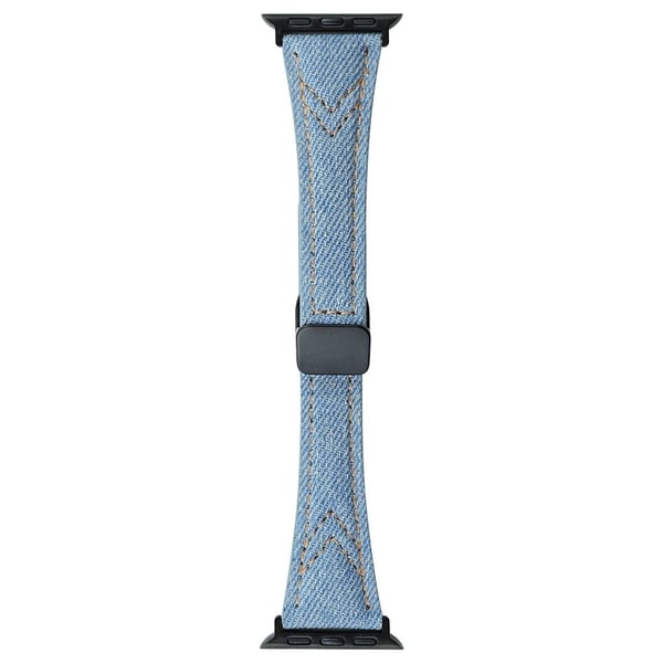 Canvas Denim klokkerem med magnetisk spenne til Apple Watch Series 1-5 - Lyseblå Denimfarge