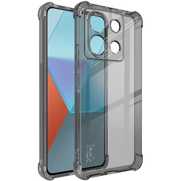 IMAK Airbag-deksel for Xiaomi Redmi Note 13 Pro 5G - Gjennomsiktig Svart
