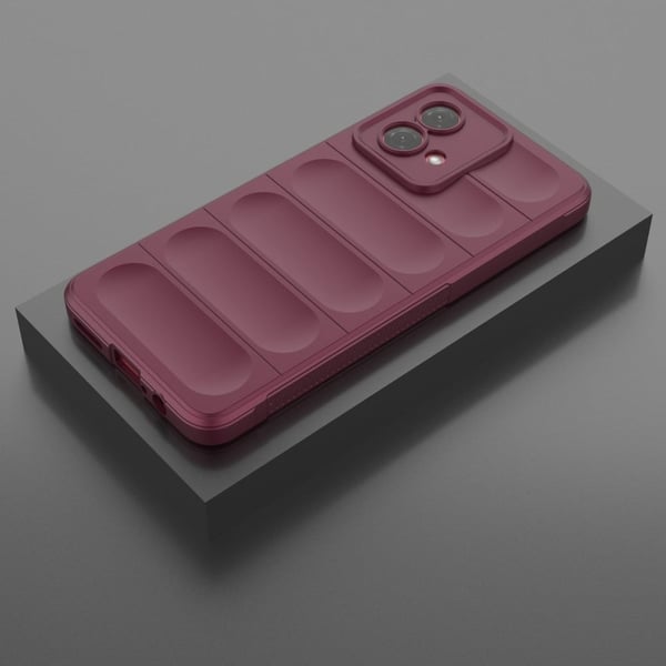 Deksel med mykt grep for Motorola Moto G84 - Vinrød
