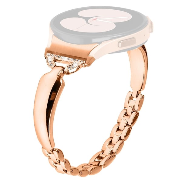Rhinestone Decor Copper Watch Band for Samsung Galaxy-klokker - Rose Gull